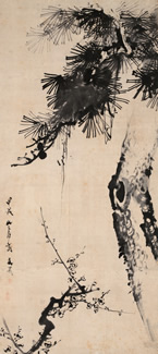 松梅図(谷文晁作)