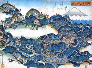 甲州身延山図