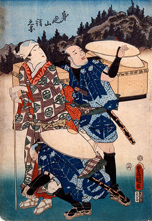 身延山詣之図