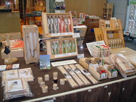 県産材を使った木製品の一部