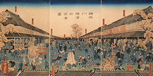 Kofu Douso-jin Festival Maku-e (Curtain Painting) by UTAGAWA Hiroshige